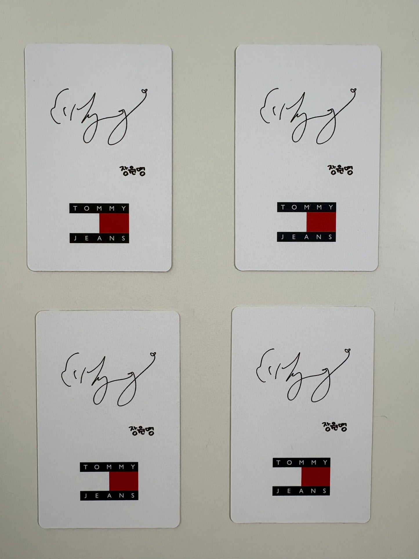 IVE WonYoung X Tommy Jeans Official Photocards 4PCS Ver. 2