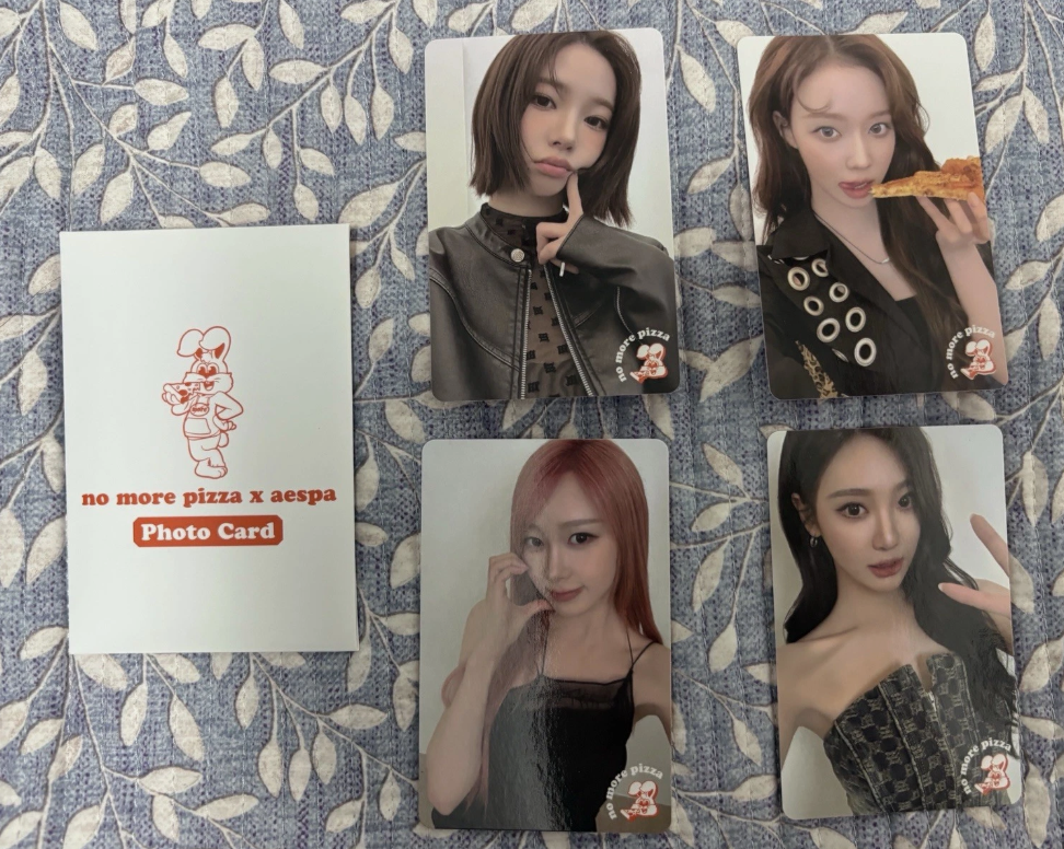 Aespa No More Pizza Official Photocards 4PCS