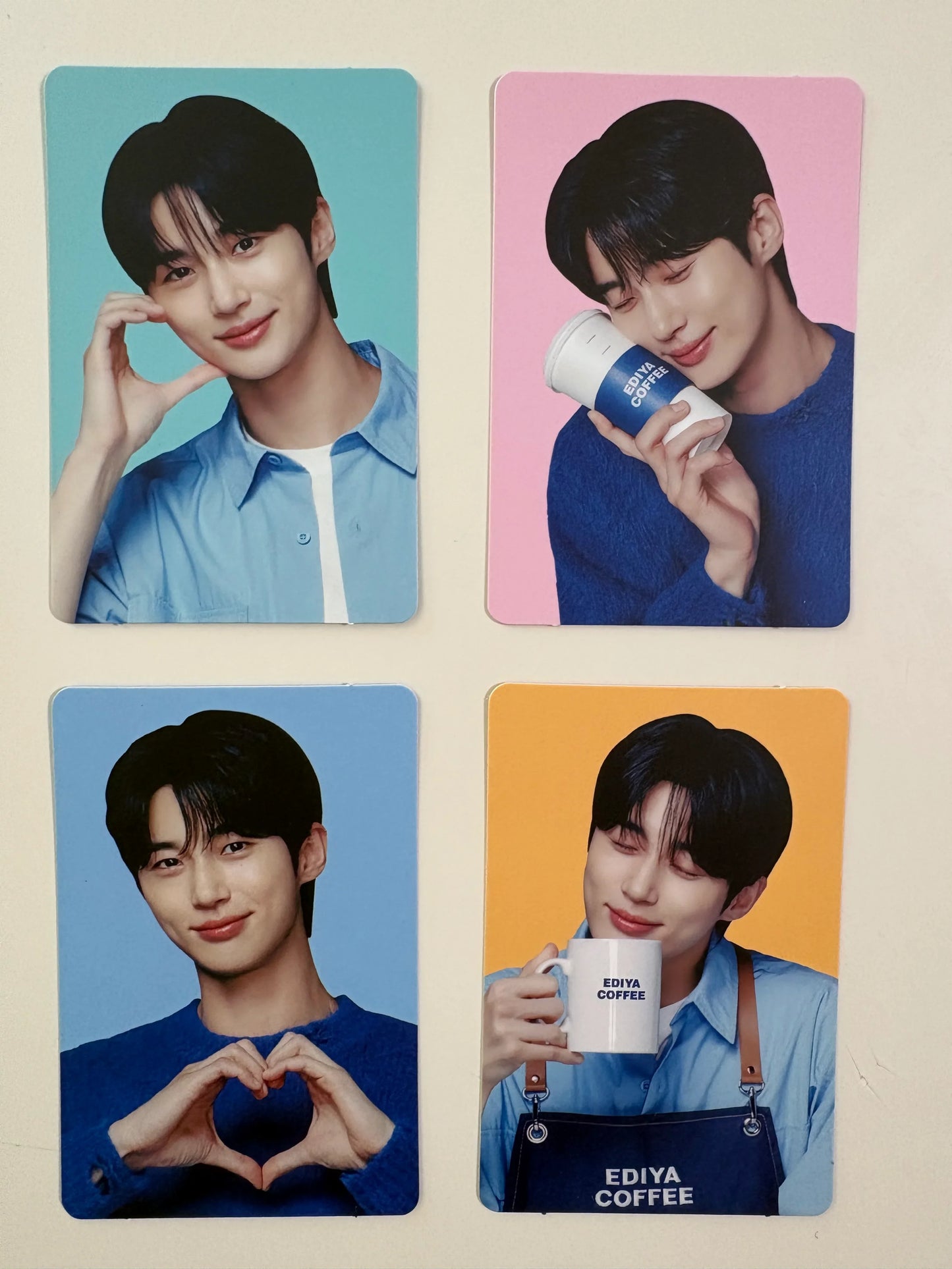 Byeon WooSeok X EDIYA Official Photocards 4PCS Ver. 1