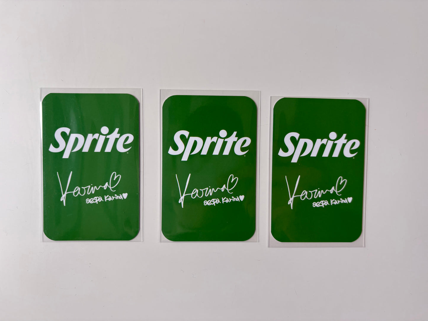 Aespa Karina X Sprite Official Photocards Ver. 2 / 3PCS